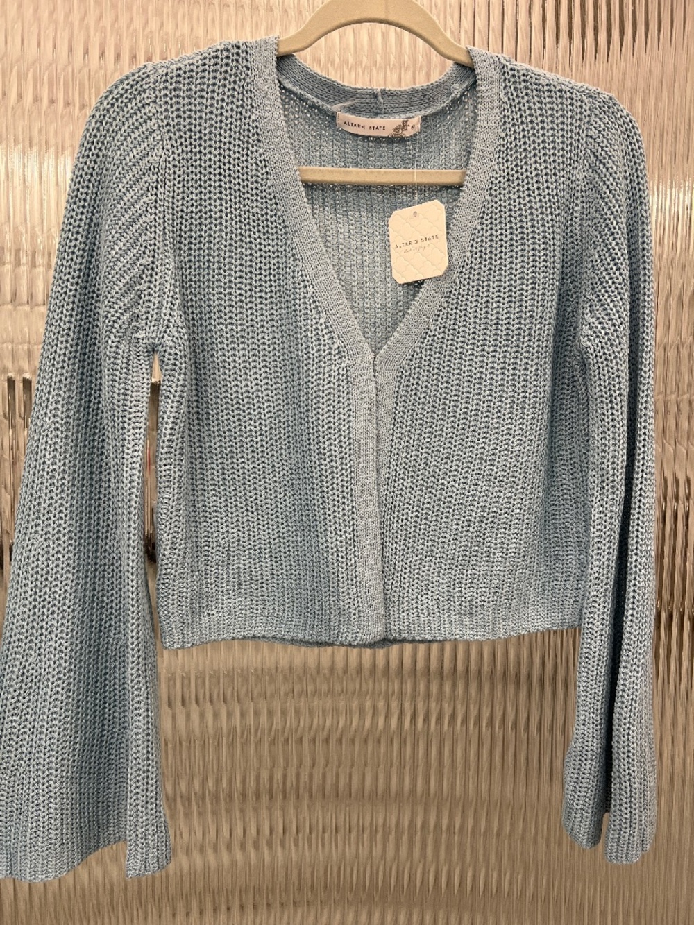 Altar’d State Light Blue Knit Cardigan Sweater